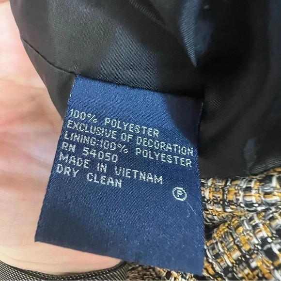 Evan Picone Suit three button tweed jack with front pockets size 6 - Picture 7 of 9